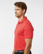 Adidas A704, Men's Textured Stripe Polo, Bright Red