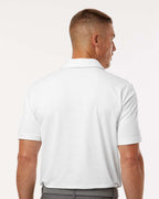 Adidas A704, Men's Textured Stripe Polo, White