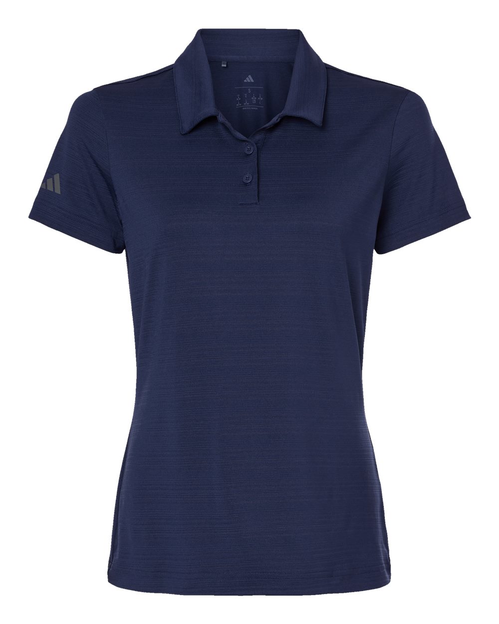 Adidas A707, Women's Textured Stripe Polo, Dark Blue
