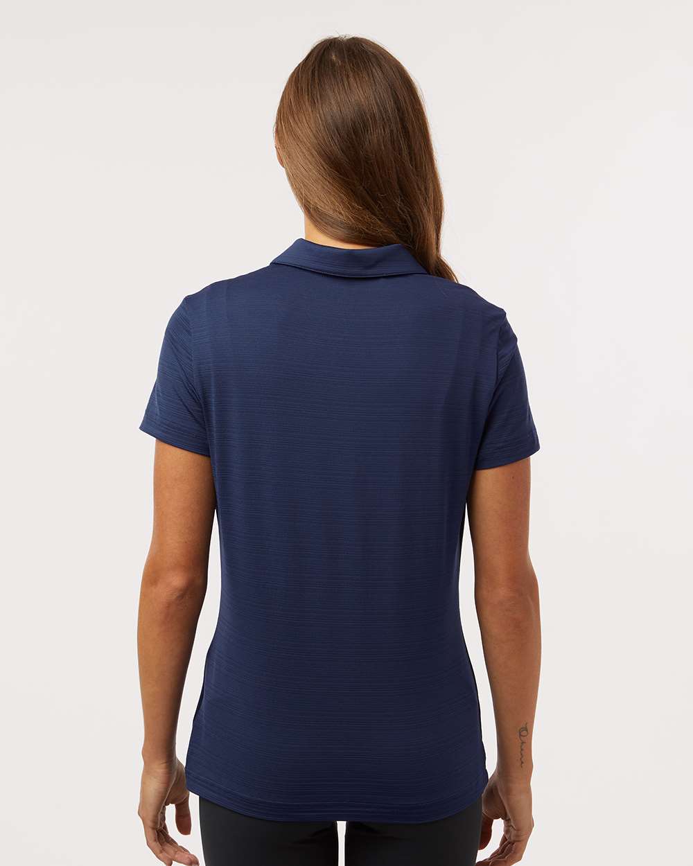 Adidas A707, Women's Textured Stripe Polo, Dark Blue