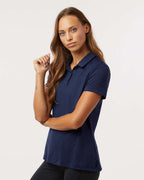 Adidas A707, Women's Textured Stripe Polo, Dark Blue