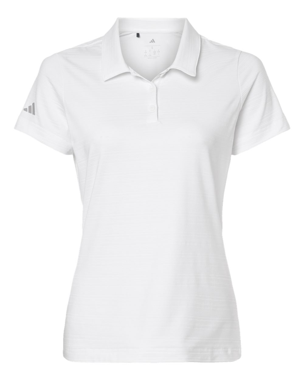 Adidas A707, Women's Textured Stripe Polo, White