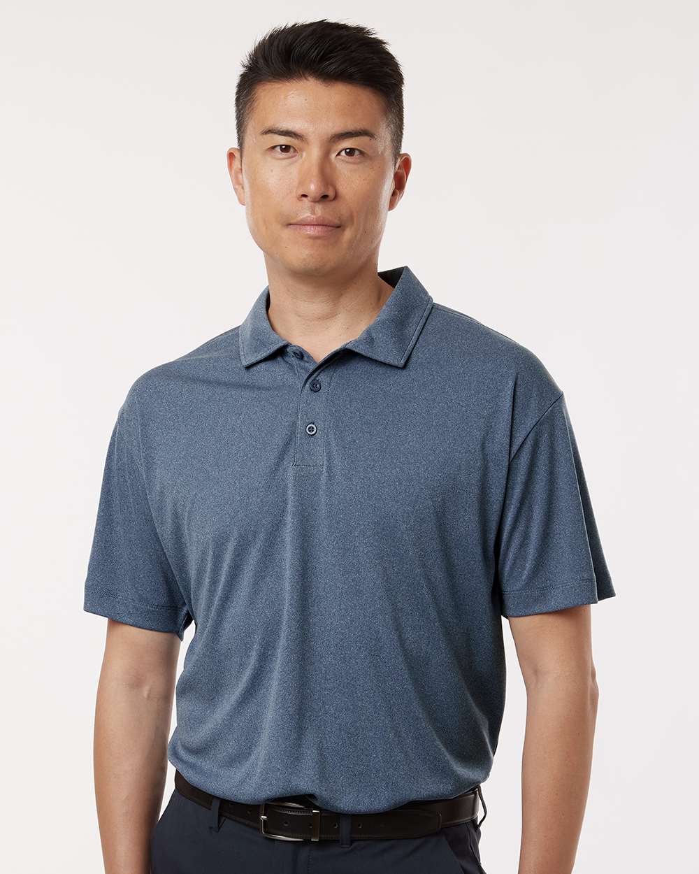 AllPro 41800, 12535 Men's Pro-lock Performance Polo, Heather Navy