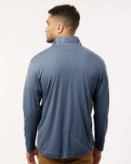 AllPro 41870, 12536 Men's Pro-lock Performance Quarter-zip Pullover, Heather Navy