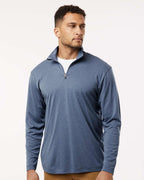 AllPro 41870, 12536 Men's Pro-lock Performance Quarter-zip Pullover, Heather Navy