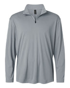 AllPro 41870, 12536 Men's Pro-lock Performance Quarter-zip Pullover, Heather Steel