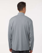 AllPro 41870, 12536 Men's Pro-lock Performance Quarter-zip Pullover, Heather Steel