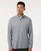 AllPro 41870, 12536 Men's Pro-lock Performance Quarter-zip Pullover, Heather Steel