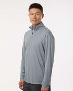 AllPro 41870, 12536 Men's Pro-lock Performance Quarter-zip Pullover, Heather Steel