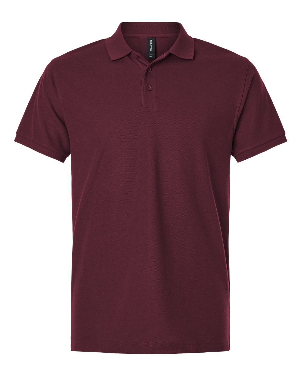 AllPro 62800, 12539 Men's Pique Polo, Maroon