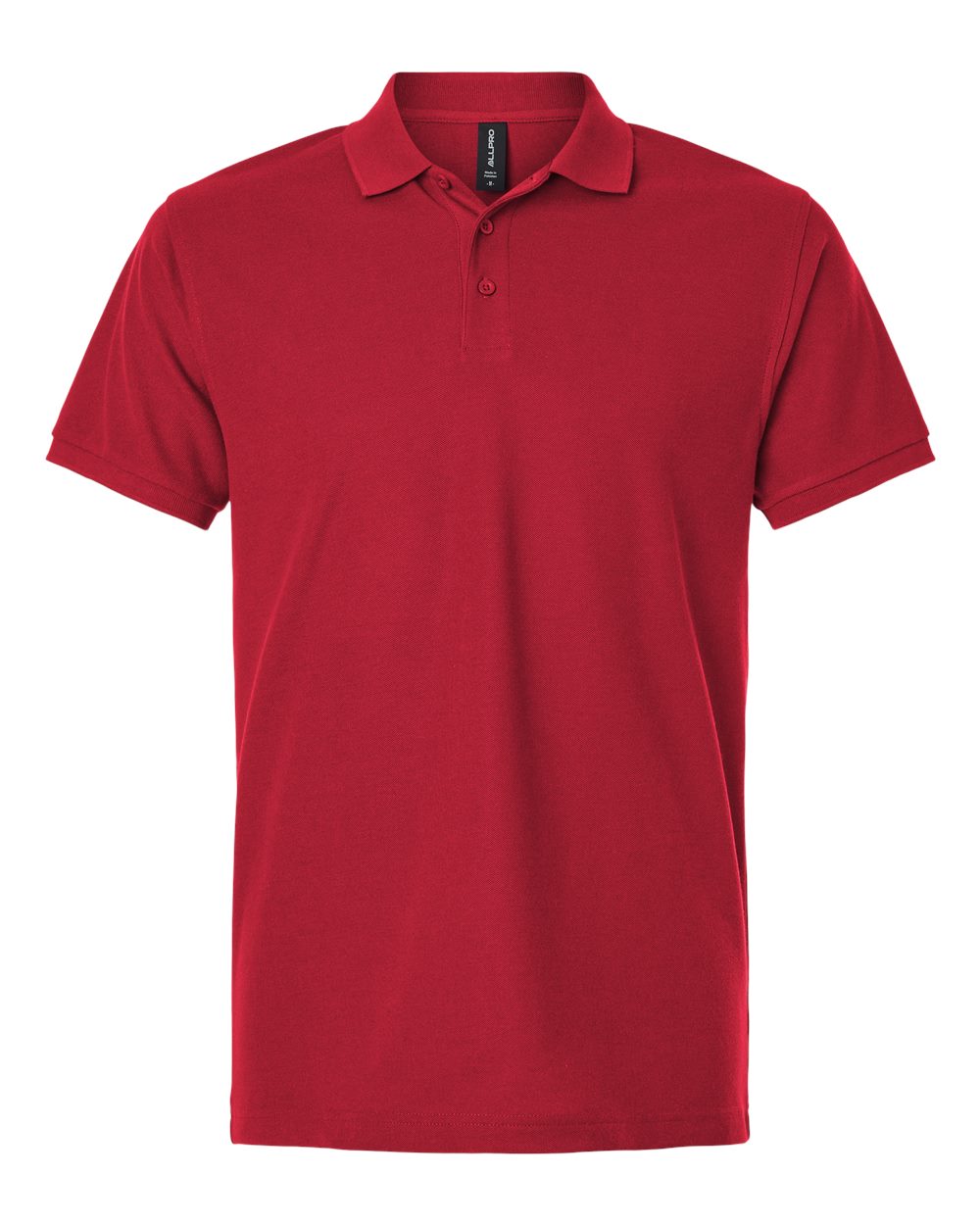AllPro 62800, 12539 Men's Pique Polo, Red