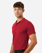 AllPro 62800, 12539 Men's Pique Polo, Red
