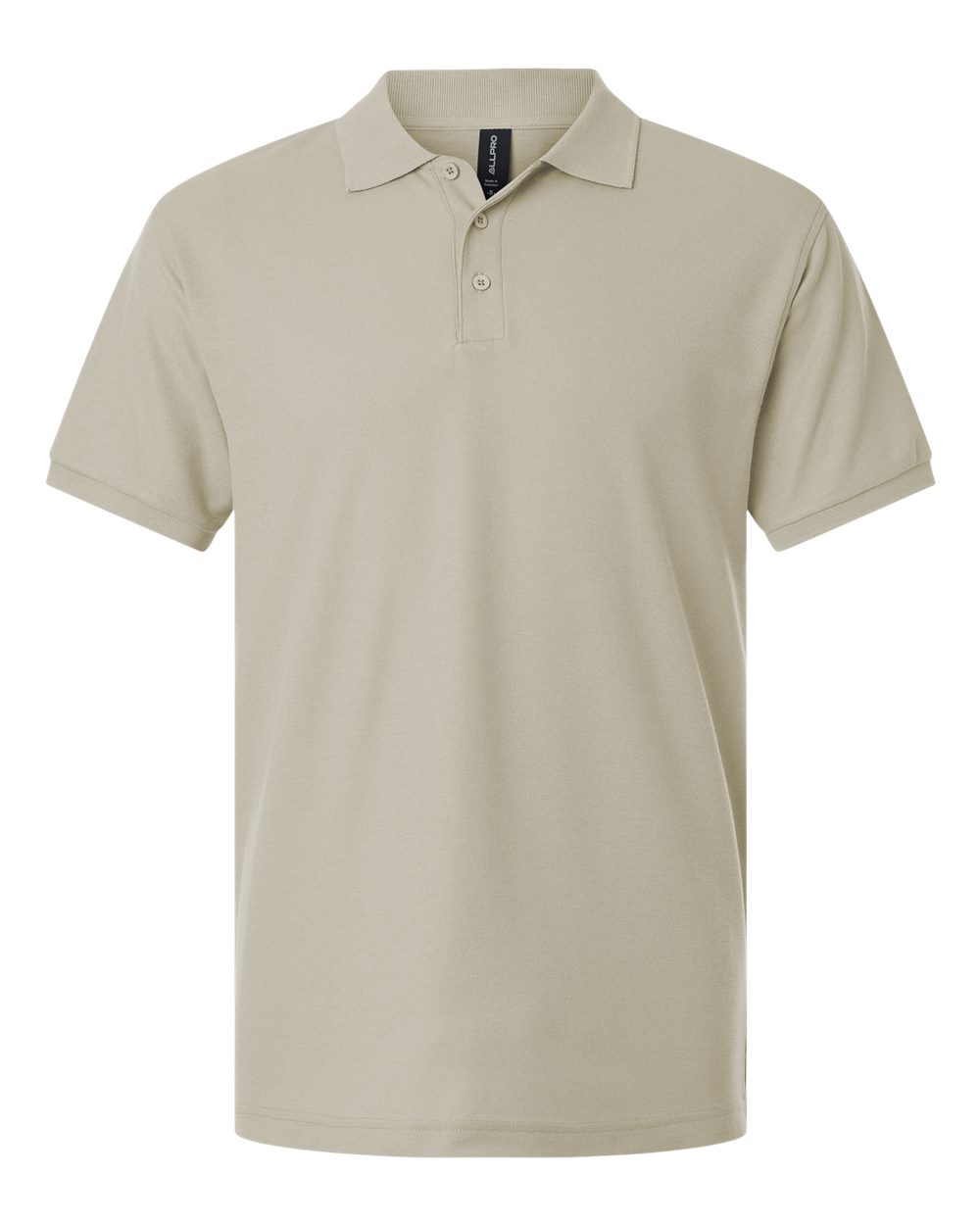 AllPro 62800, 12539 Men's Pique Polo, Sand
