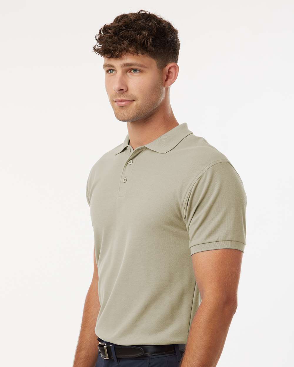 AllPro 62800, 12539 Men's Pique Polo, Sand