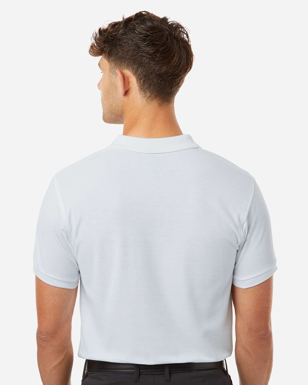 AllPro 62800, 12539 Men's Pique Polo, White