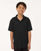 AllPro 41800Y, 12543 Youth Pro-lock Performance Polo, Black