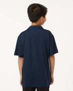 AllPro 41800Y, 12543 Youth Pro-lock Performance Polo, Navy
