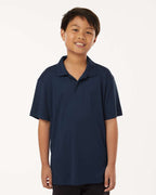 AllPro 41800Y, 12543 Youth Pro-lock Performance Polo, Navy