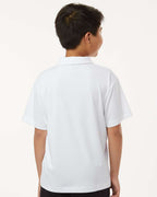AllPro 41800Y, 12543 Youth Pro-lock Performance Polo, White