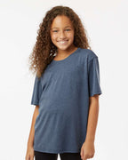 AllPro 48000Y, 12547 Youth Pro-lock Performance T-shirt, Heather Navy