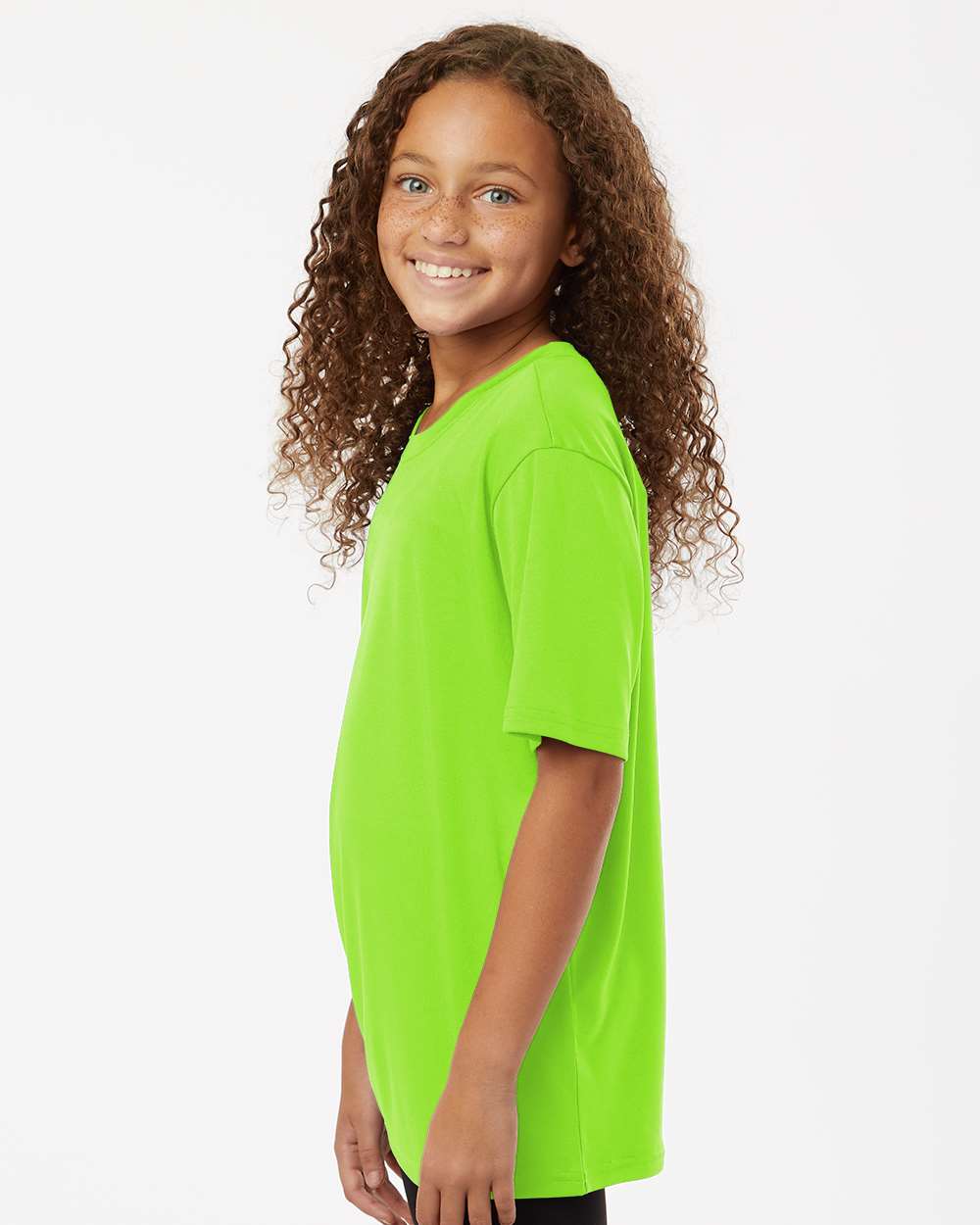 AllPro 48000Y, 12547 Youth Pro-lock Performance T-shirt, Lime