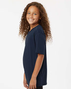AllPro 48000Y, 12547 Youth Pro-lock Performance T-shirt, Navy