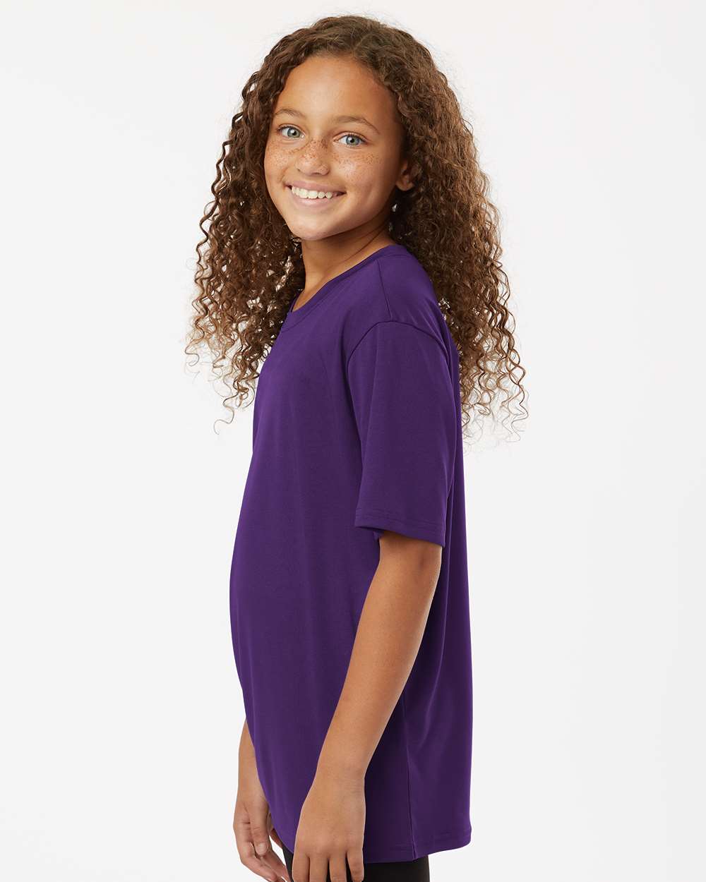 AllPro 48000Y, 12547 Youth Pro-lock Performance T-shirt, Purple