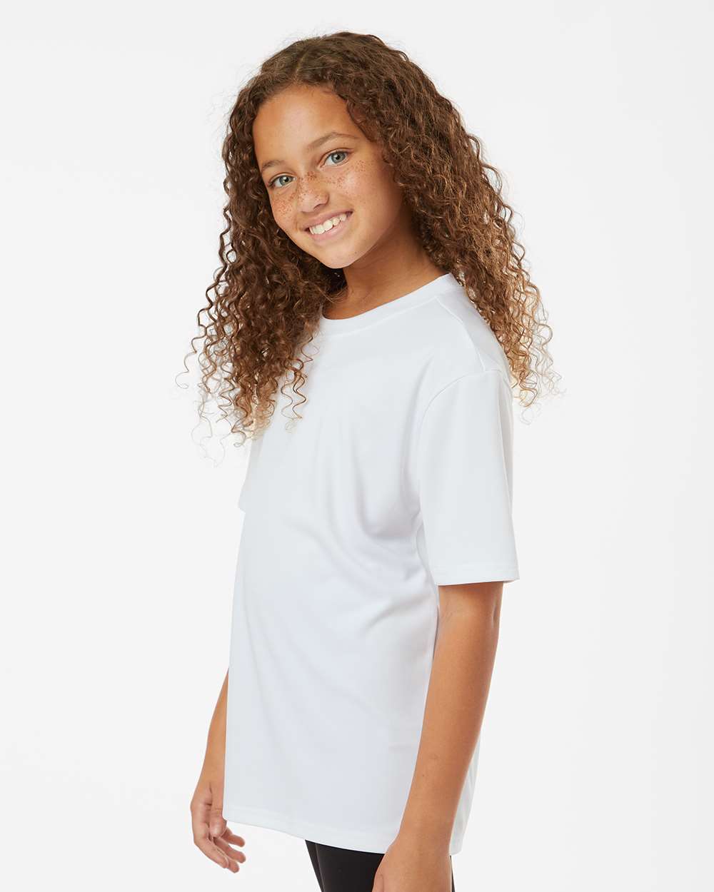 AllPro 48000Y, 12547 Youth Pro-lock Performance T-shirt, White