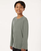 AllPro 48400Y, 12548 Youth Pro-lock Performance Long Sleeve T-shirt, Greystone