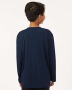 AllPro 48400Y, 12548 Youth Pro-lock Performance Long Sleeve T-shirt, Navy