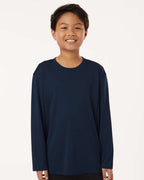 AllPro 48400Y, 12548 Youth Pro-lock Performance Long Sleeve T-shirt, Navy