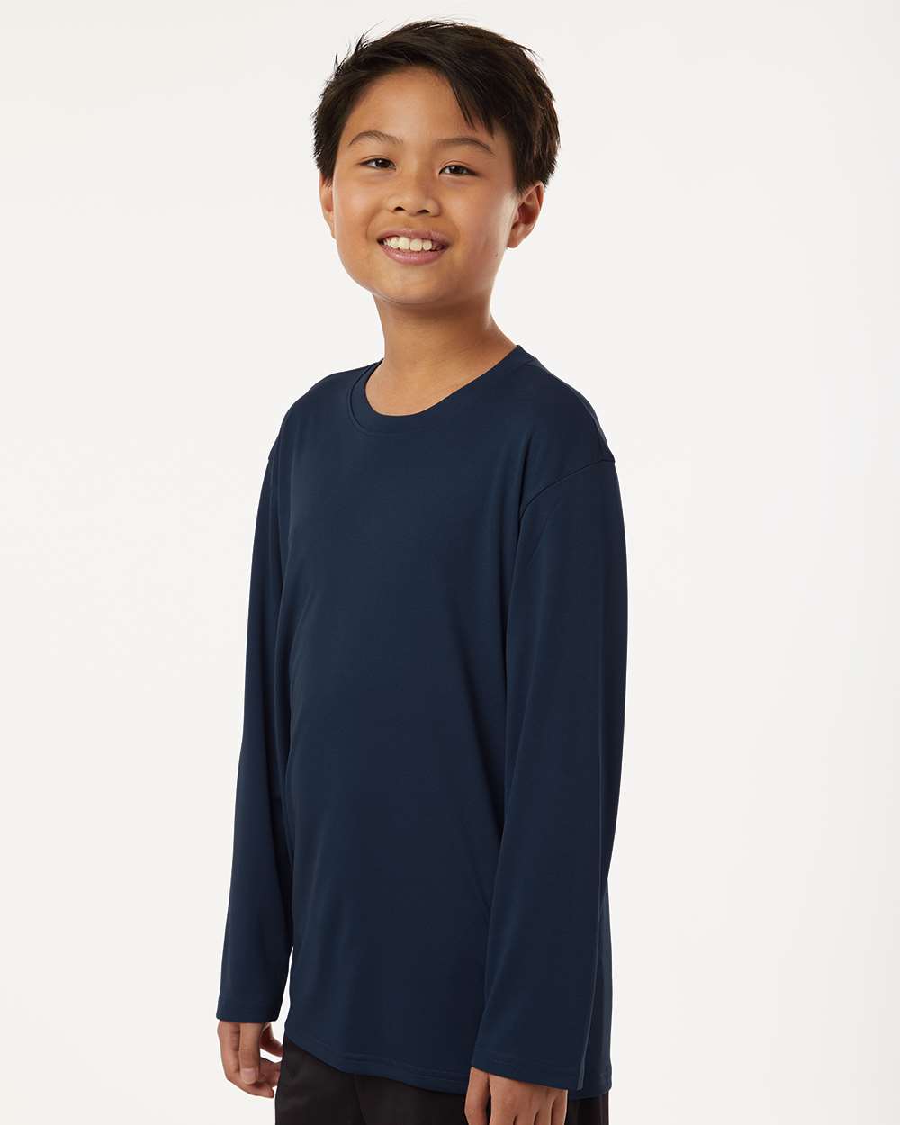 AllPro 48400Y, 12548 Youth Pro-lock Performance Long Sleeve T-shirt, Navy