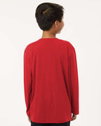 AllPro 48400Y, 12548 Youth Pro-lock Performance Long Sleeve T-shirt, Red
