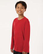 AllPro 48400Y, 12548 Youth Pro-lock Performance Long Sleeve T-shirt, Red