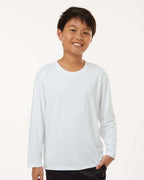 AllPro 48400Y, 12548 Youth Pro-lock Performance Long Sleeve T-shirt, White