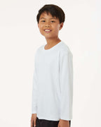 AllPro 48400Y, 12548 Youth Pro-lock Performance Long Sleeve T-shirt, White