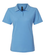 AllPro 62800L, 12549 Women's Pique Polo, Carolina Blue