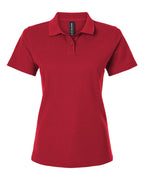 AllPro 62800L, 12549 Women's Pique Polo, Red
