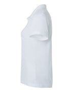AllPro 62800L, 12549 Women's Pique Polo, White