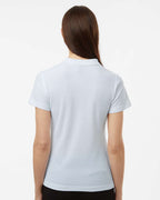 AllPro 62800L, 12549 Women's Pique Polo, White