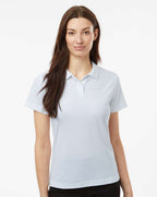 AllPro 62800L, 12549 Women's Pique Polo, White