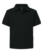 AllPro 62800Y, 12550 Youth Pique Polo, Black