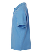 AllPro 62800Y, 12550 Youth Pique Polo, Carolina Blue