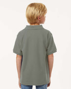 AllPro 62800Y, 12550 Youth Pique Polo, Greystone