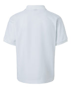 AllPro 62800Y, 12550 Youth Pique Polo, White