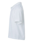 AllPro 62800Y, 12550 Youth Pique Polo, White