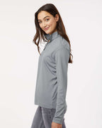 AllPro 41870L, 12556 Women's Pro-lock Performance Quarter-zip Pullover, Heather Steel