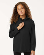 AllPro 41870Y, 12557 Youth Pro-lock Performance Quarter-zip Pullover, Black