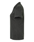 AllPro 4HM00L, 12562 Women's Pro-lock Performance Mélange Polo, Black Melange