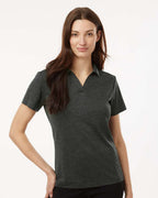 AllPro 4HM00L, 12562 Women's Pro-lock Performance Mélange Polo, Black Melange